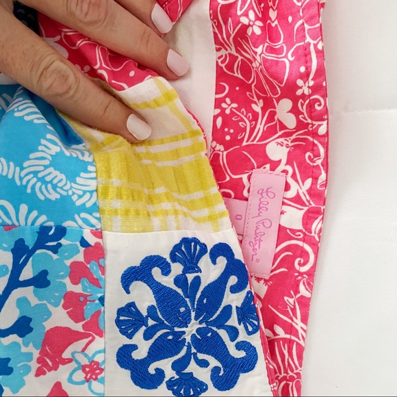 Lilly Pulitzer Patchwork Skort • Pink, Blue Yellow - Picture 5 of 5